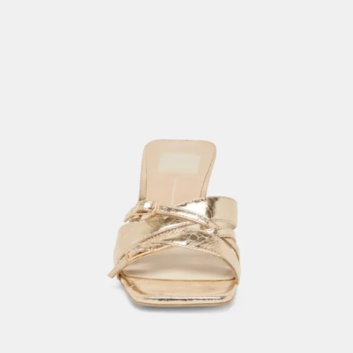 BRYANT HEELS GOLD DISTRESSED LEATHER