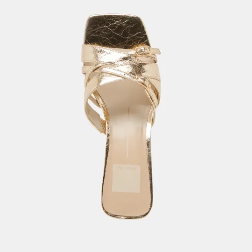 BRYANT HEELS GOLD DISTRESSED LEATHER