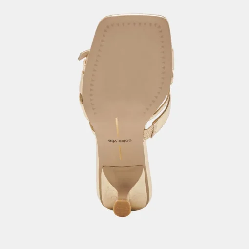 BRYANT HEELS GOLD DISTRESSED LEATHER