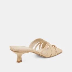 BRYANT HEELS NATURAL WOVEN RAFFIA