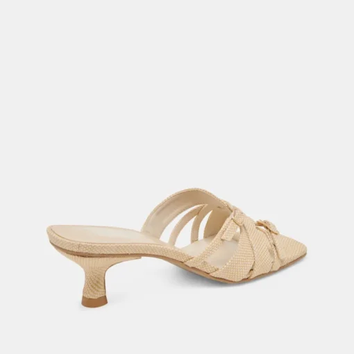 BRYANT HEELS NATURAL WOVEN RAFFIA