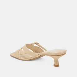 BRYANT HEELS NATURAL WOVEN RAFFIA