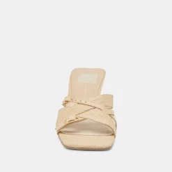 BRYANT HEELS NATURAL WOVEN RAFFIA