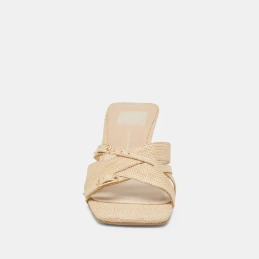 BRYANT HEELS NATURAL WOVEN RAFFIA