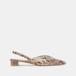 BYANCA FLATS SAND EMBOSSED LEATHER