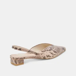 BYANCA FLATS SAND EMBOSSED LEATHER
