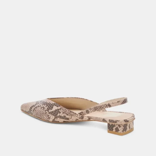 BYANCA FLATS SAND EMBOSSED LEATHER