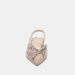 BYANCA FLATS SAND EMBOSSED LEATHER