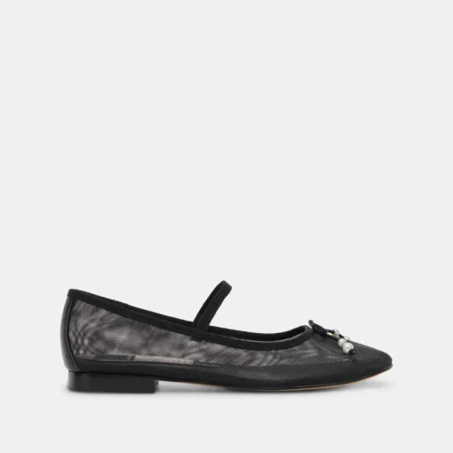 CADEL BALLET FLATS BLACK PEARLS