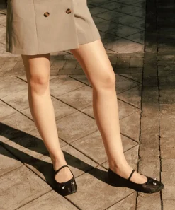 CADEL BALLET FLATS BLACK PEARLS