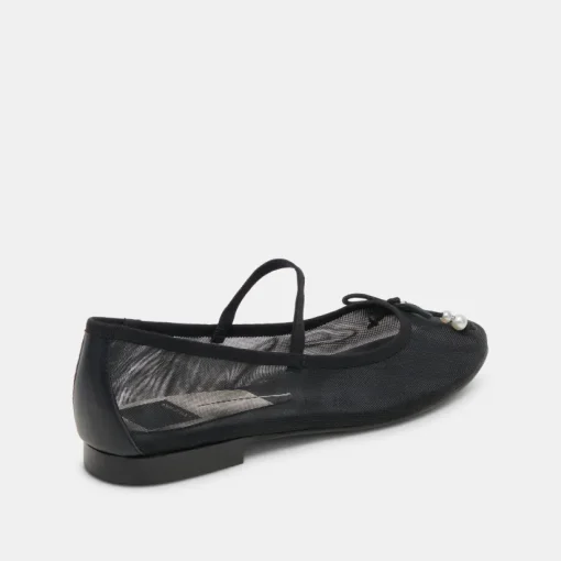 CADEL BALLET FLATS BLACK PEARLS