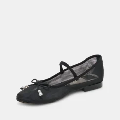 CADEL BALLET FLATS BLACK PEARLS
