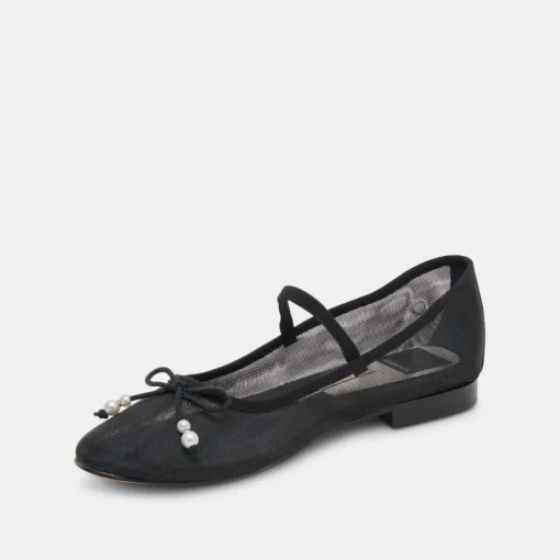 CADEL BALLET FLATS BLACK PEARLS