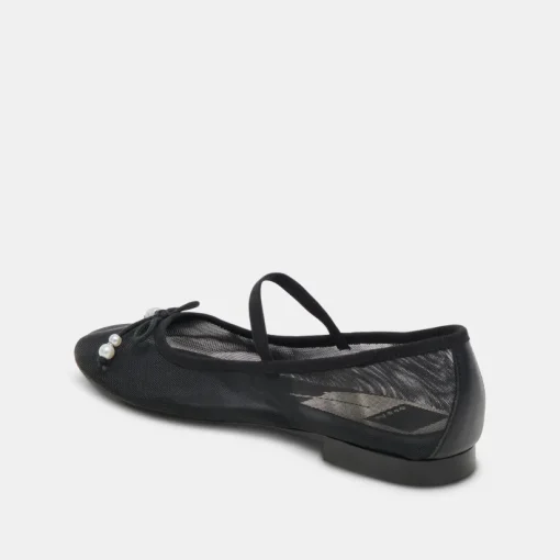 CADEL BALLET FLATS BLACK PEARLS