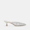 CLARA HEELS SILVER MESH
