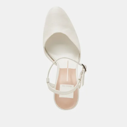 CLAUD HEELS WHITE SATIN