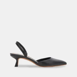 CORSA HEELS BLACK LEATHER