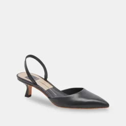 CORSA HEELS BLACK LEATHER