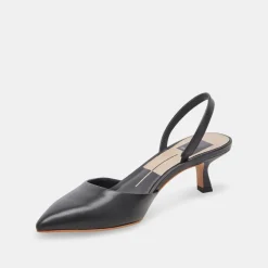 CORSA HEELS BLACK LEATHER