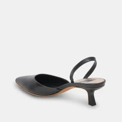 CORSA HEELS BLACK LEATHER