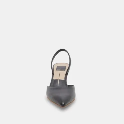 CORSA HEELS BLACK LEATHER