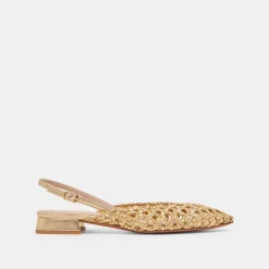 CYNDI FLATS GOLD WOVEN