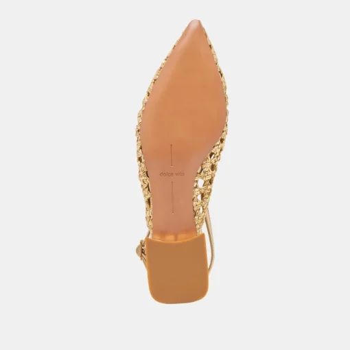 CYNDI FLATS GOLD WOVEN