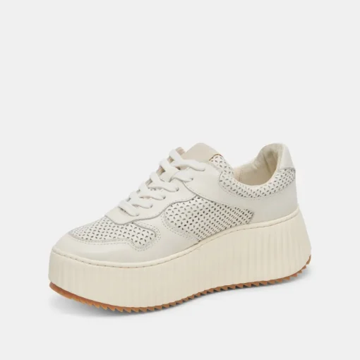 DAISHA SNEAKERS WHITE PERFORATED LEATHER