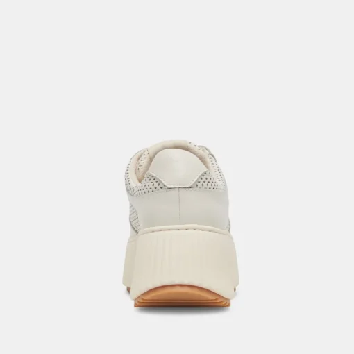 DAISHA SNEAKERS WHITE PERFORATED LEATHER