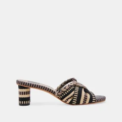 DALLIE HEELS BLACK MULTI WOVEN