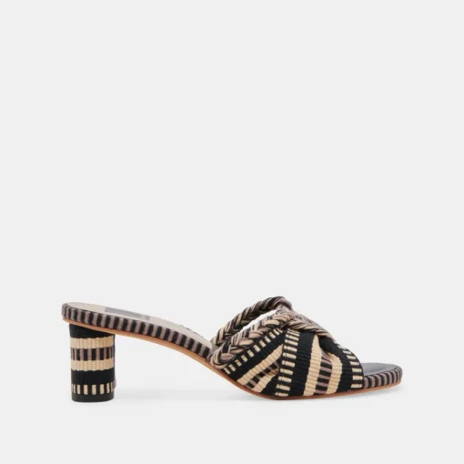 DALLIE HEELS BLACK MULTI WOVEN