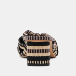 DALLIE HEELS BLACK MULTI WOVEN