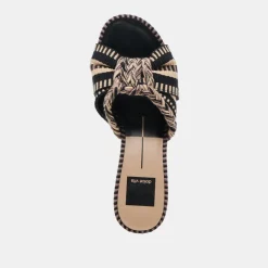 DALLIE HEELS BLACK MULTI WOVEN