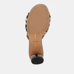DALLIE HEELS BLACK MULTI WOVEN