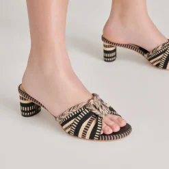 DALLIE HEELS BLACK MULTI WOVEN