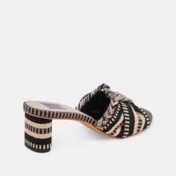 DALLIE HEELS BLACK MULTI WOVEN