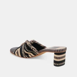 DALLIE HEELS BLACK MULTI WOVEN