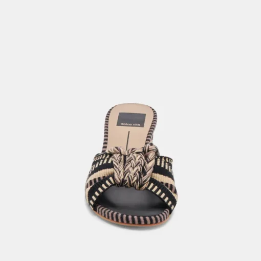 DALLIE HEELS BLACK MULTI WOVEN