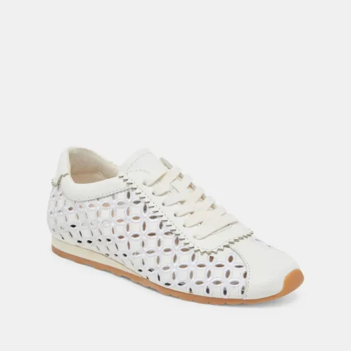 DANIE EYELET PERF SNEAKERS TRUE WHITE LEATHER