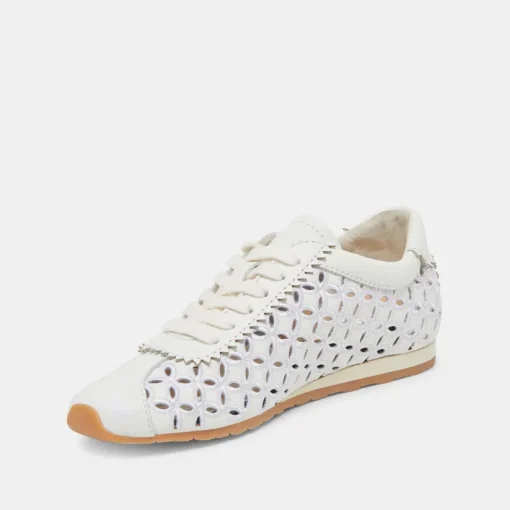 DANIE EYELET PERF SNEAKERS TRUE WHITE LEATHER