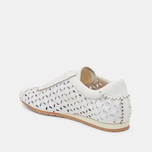 DANIE EYELET PERF SNEAKERS TRUE WHITE LEATHER