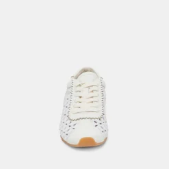 DANIE EYELET PERF SNEAKERS TRUE WHITE LEATHER