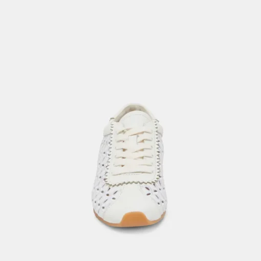 DANIE EYELET PERF SNEAKERS TRUE WHITE LEATHER