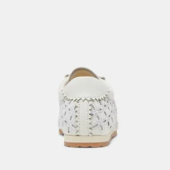 DANIE EYELET PERF SNEAKERS TRUE WHITE LEATHER