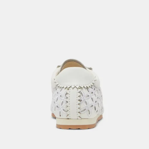 DANIE EYELET PERF SNEAKERS TRUE WHITE LEATHER