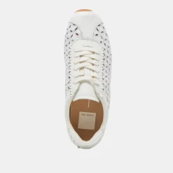 DANIE EYELET PERF SNEAKERS TRUE WHITE LEATHER