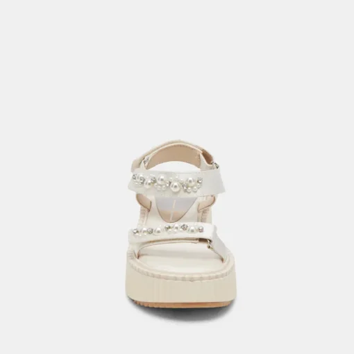 DEBRA PEARL SANDALS VANILLA PEARLS