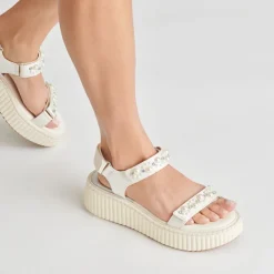 DEBRA PEARL SANDALS VANILLA PEARLS