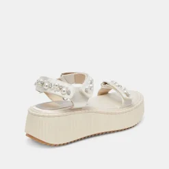 DEBRA PEARL SANDALS VANILLA PEARLS