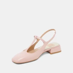 DEIDRA FLATS PINK CRINKLE PATENT LEATHER